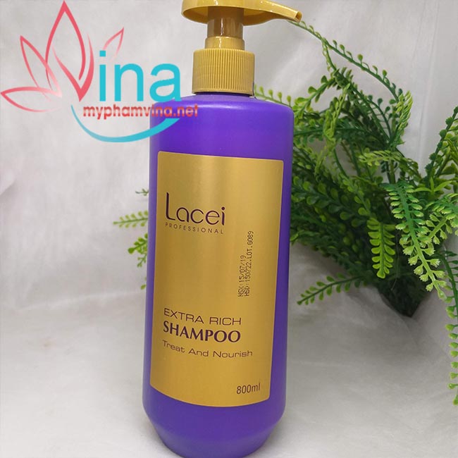 Dầu gội Lacei Extra Rich phục hồi tóc hư tổn 800ml