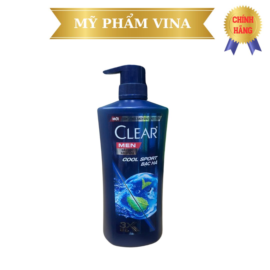 Dầu gội sạch gàu Clear Men Cool Sport bạc hà 900ml 1
