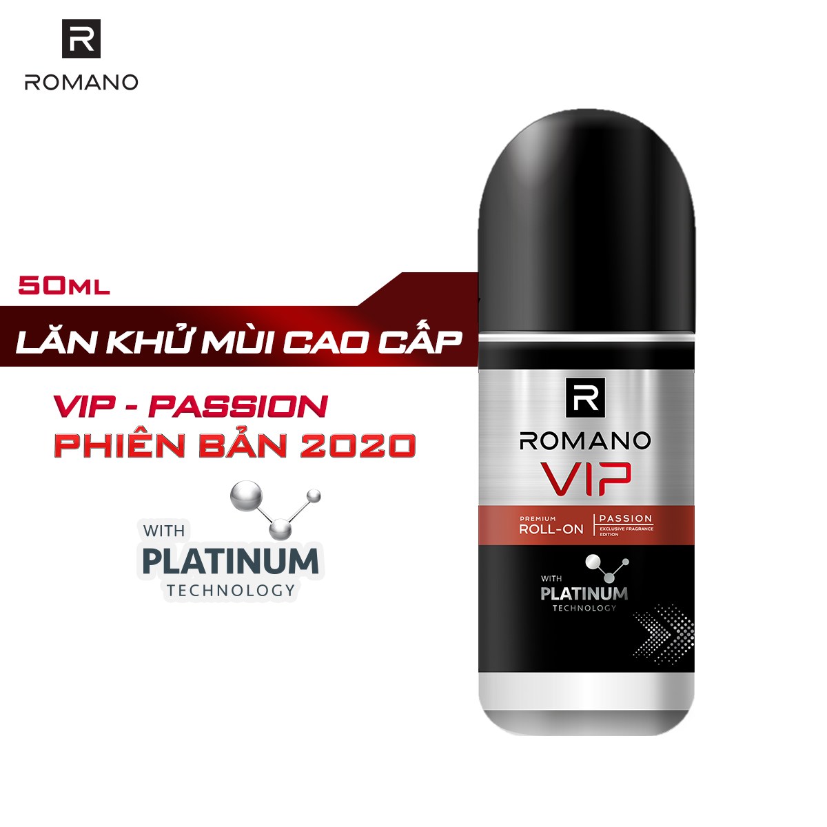 Lăn khử mùi Romano Vip hương thơm mạnh mẽ bí ẩn 50ml 2