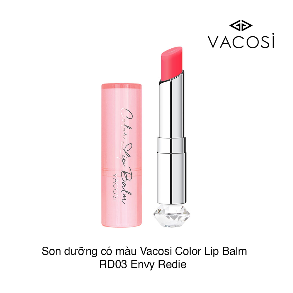 Son dưỡng có màu Vacosi màu đỏ Color Lip Balm 3g - RD 03 Envy Redie (Hàng Chính Hãng) 1