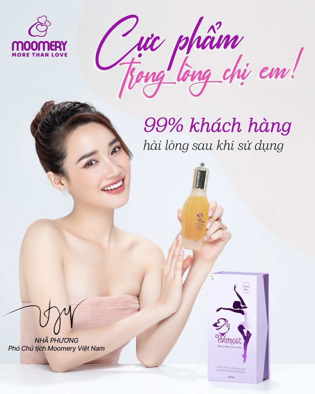 Dung dịch vệ sinh Evamost - Sạch - Thơm - Hồng - Khít 120ml