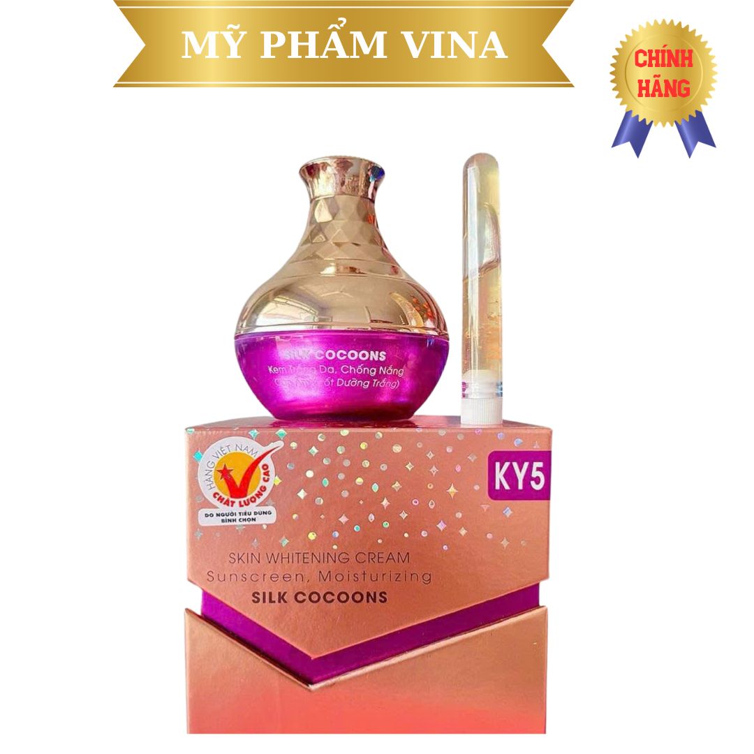 KEM KAY KY5 DƯỠNG TRẮNG DA CHỐNG NẮNG CẤP ẨM CAO CẤP - Tặng kèm 1 ống huyết thanh kích trắng da 2