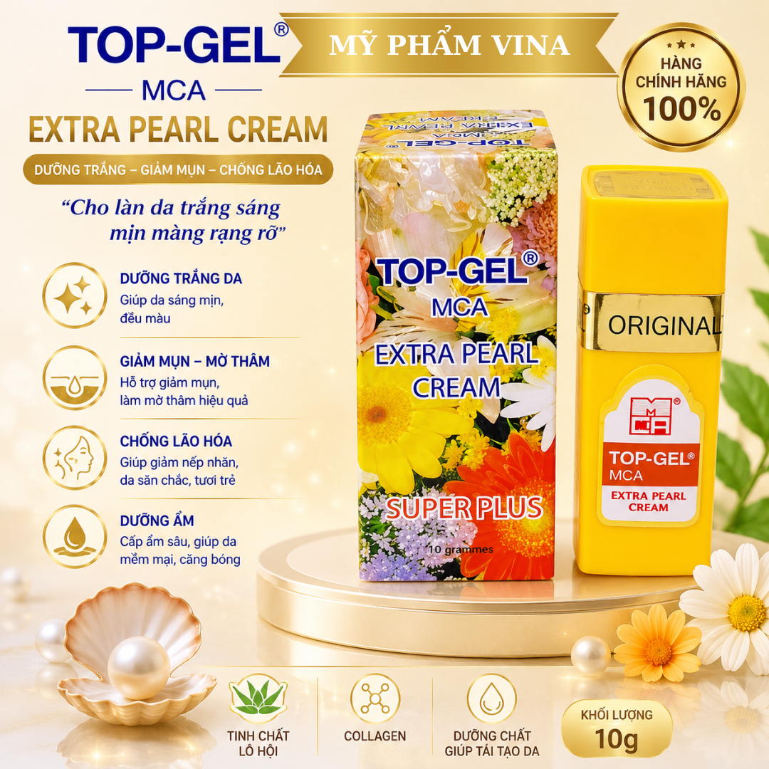 Kem TOP-GEL dưỡng trắng da, ngừa mụn, chống lão hóa 10g 1