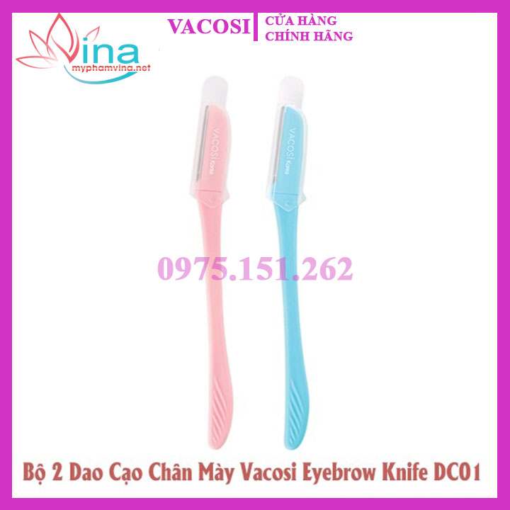 BỘ 2 CÂY DAO CẠO MÀY VACOSI EYEBROW KNIFE