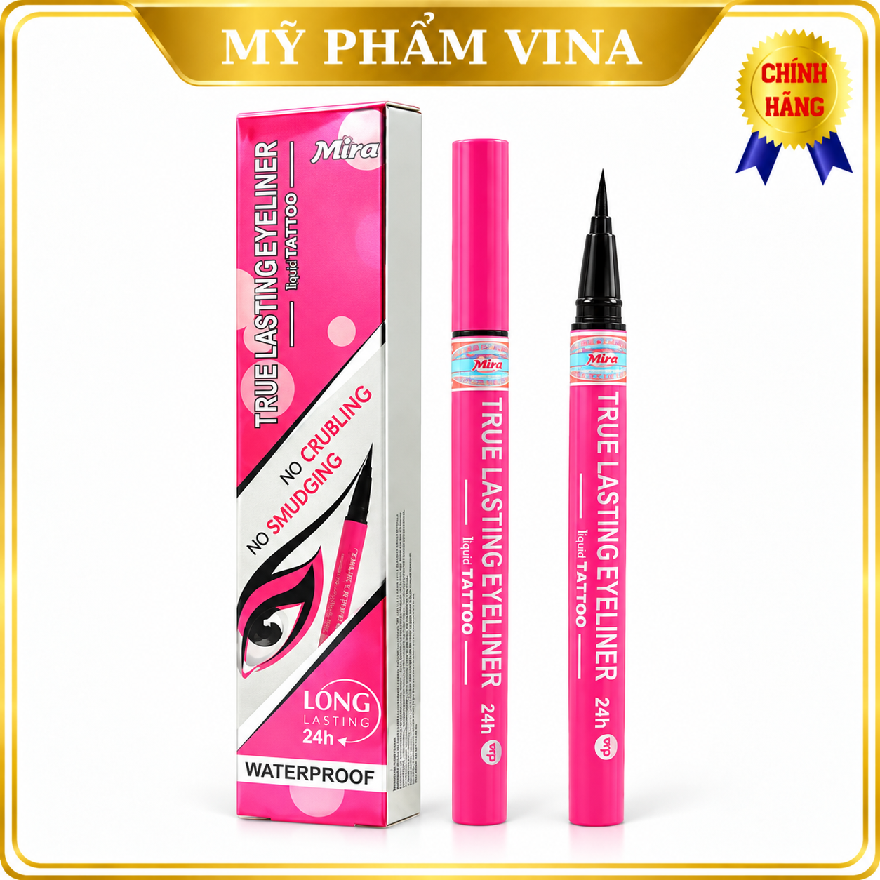Bút Kẻ Mắt Nước Đen Không Lem, Không Trôi Mira True Lasting Eyeliner