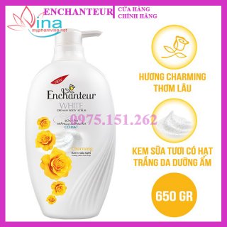 Sữa Tắm Enchanteur White Charming Có Hạt 650g