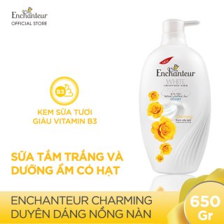 Sữa Tắm Enchanteur White Charming Có Hạt 650g