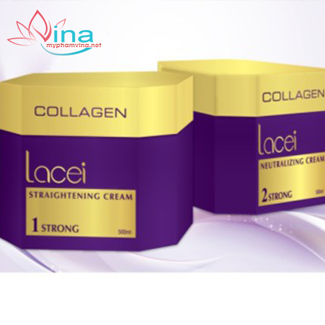 Thuốc duỗi tóc Lacei Collagen cao cấp siêu bóng mềm 500mlx2