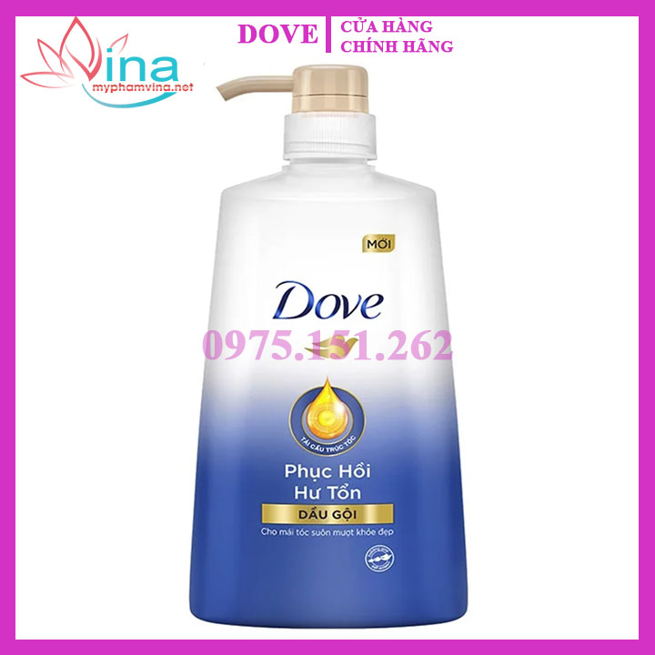 Dầu Gội Dove Phục Hồi Tóc Hư Tổn Chai  640Gr 2