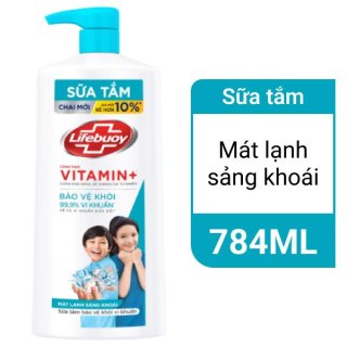 Sữa tắm Lifebuoy Bảo Vệ Khỏi Vi Khuẩn Mát Lạnh Sảng Khoái 800ML - XANH LỢT