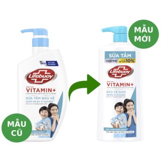 Sữa tắm Lifebuoy Bảo Vệ Khỏi Vi Khuẩn Mát Lạnh Sảng Khoái 800ML - XANH LỢT