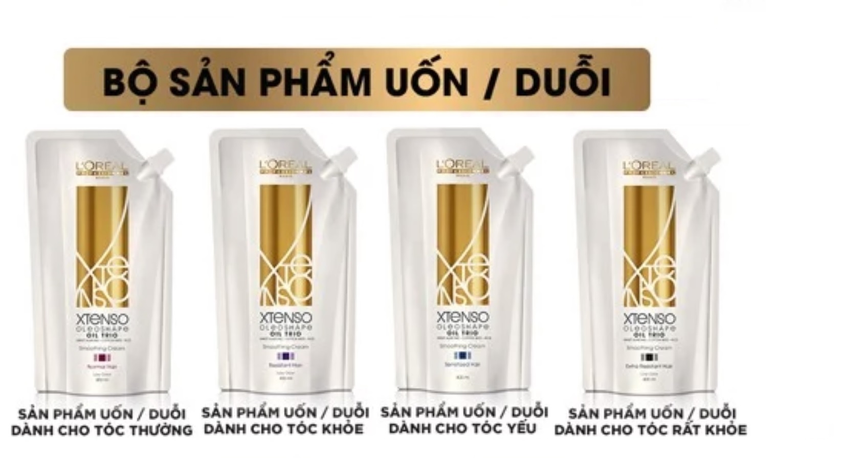 KEM DUỖI, DẬP TÓC LOREAL X-TENSO SHAPE 400ML