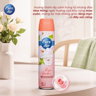 NƯỚC XỊT PHÒNG PURE AIR HƯƠNG HOA HỒNG 280ML