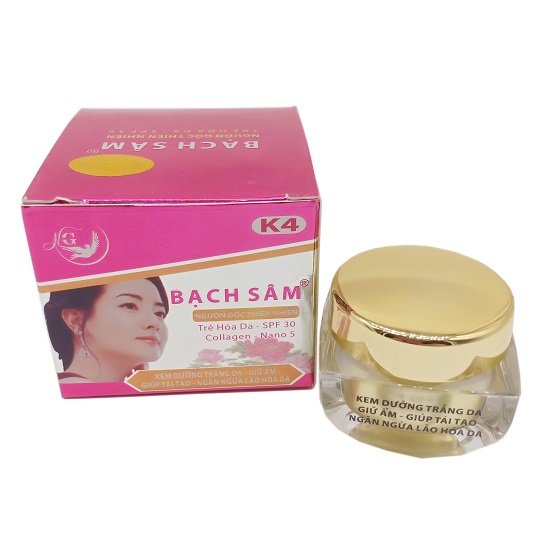Kem BẠCH SÂM dưỡng trắng da, giữ ẩm, tái tạo, ngăn ngừa lão hóa K4 - (18g) 2