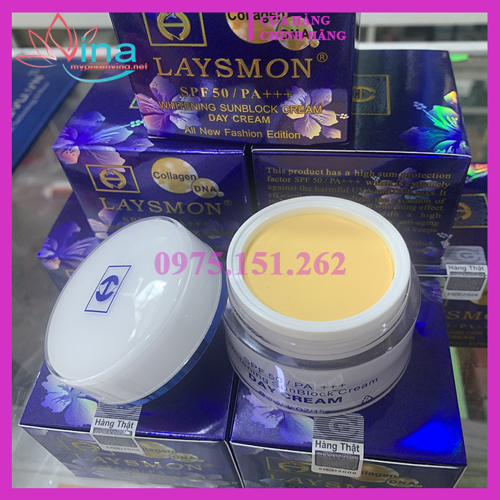 KEM LAYSMON WHITENING SUNBLOCK CREAM DAY CREAM SPF 50/PA+++ - 15gr - Kem Laysmon Trắng Da Ban Ngày 1