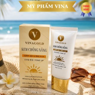 Kem chống nắng nâng tông da VINAGOLD TONEUP SUN CREAM SPF PA+++ 60ML 1