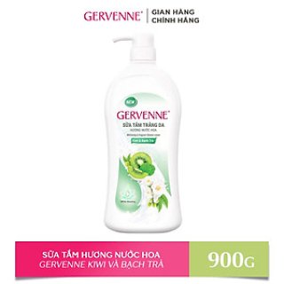 Sữa tắm trắng da hương nước hoa Gervenne Kiwi và Bạch Trà 900g