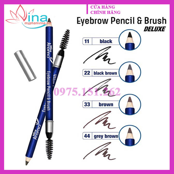 Chì Kẻ Mày Mira Aroma Eyebrow Pencil & Brush Deluxe 1