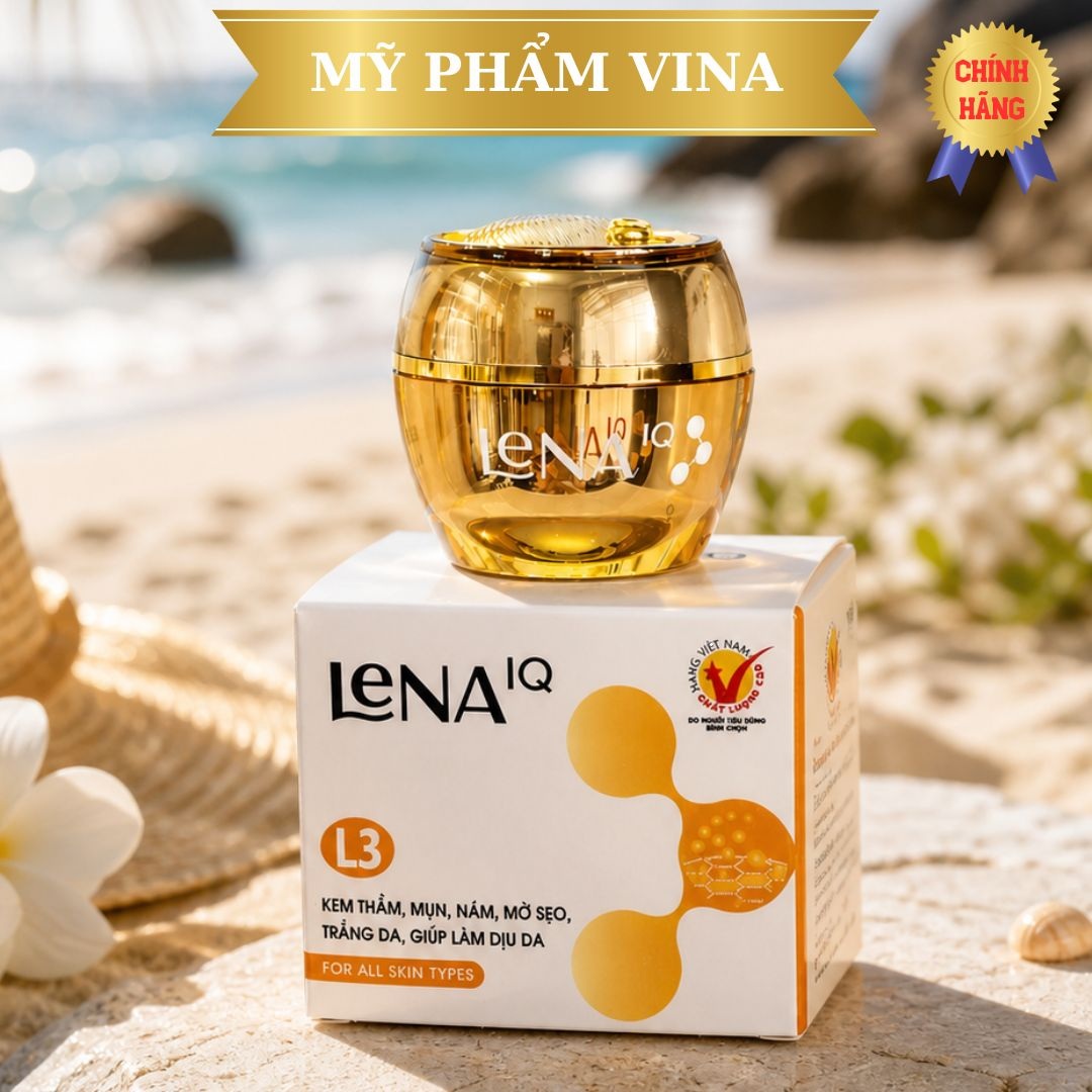 Kem LENA-IQ L3 mụn - Thâm - Nám - Mờ sẹo - Trắng da - Làm dịu da 12GR 1