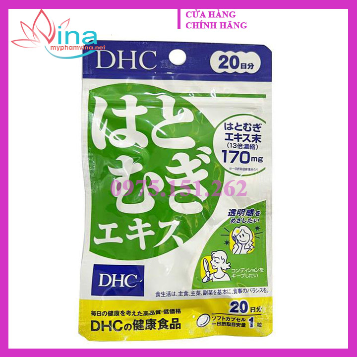 Viên Uống Hỗ Trợ Trắng Da DHC Coix Extract 20 VIÊN - Nhật Bản 2
