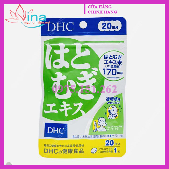 Viên Uống Hỗ Trợ Trắng Da DHC Coix Extract 20 VIÊN - Nhật Bản 1