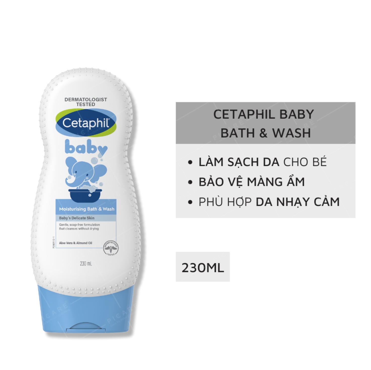 Sữa Tắm Gội Trẻ Em Cetaphil Baby Gentle Wash & Shampoo (230ml) 1