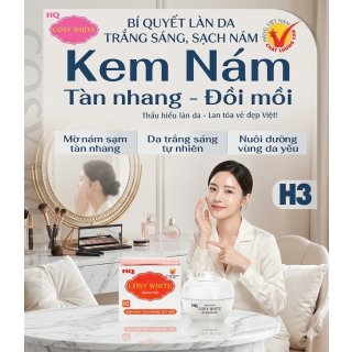 Kem HQ Cosy White H3 Nám Tàn Nhang Đồi Mồi 12gr
