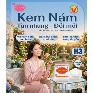 Kem HQ Cosy White H3 Nám Tàn Nhang Đồi Mồi 12gr
