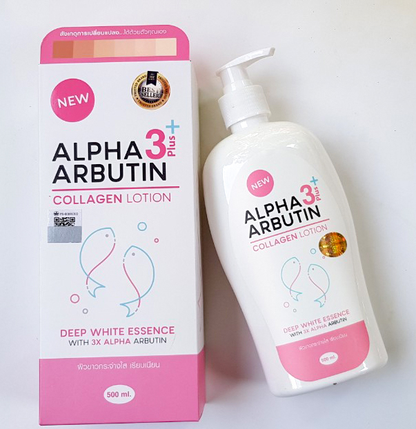 Sữa dưỡng thể Alpha Arbutin Collagen Lotion 3 Plus+ 500ml 2