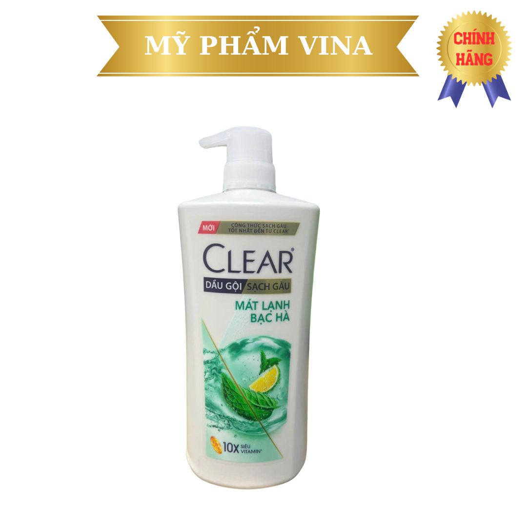 Dầu Gội Clear Sạch Gàu Mát Lạnh Bạc Hà 900gr 1