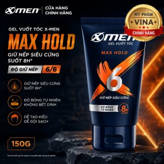 Gel vuốt tóc XMen Super Strong Hold tạo nếp cứng cực nhanh 150gr (xmen fire)