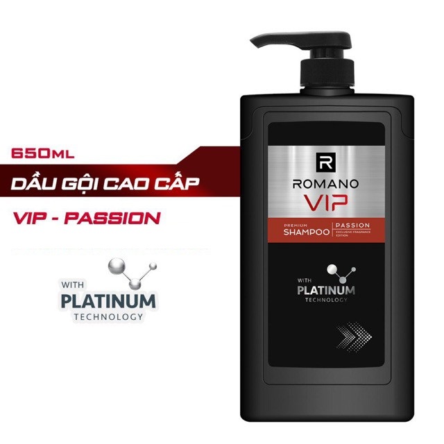 Dầu Gội Nước Hoa Cao Cấp Romano Vip Passion 650Gr 1