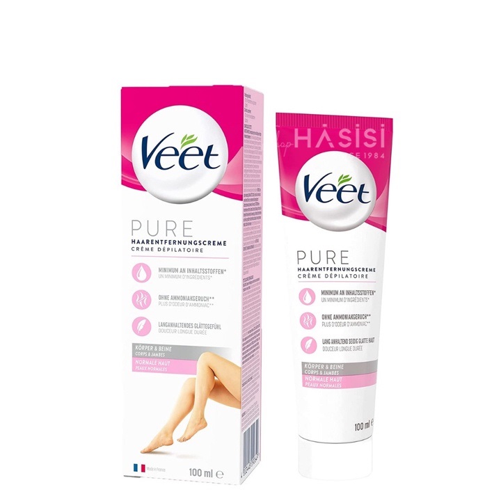 Kem Tẩy Lông Veet Pure Inspirations Hair Removal Cream 100ML - (NORMAL  SKIN) 