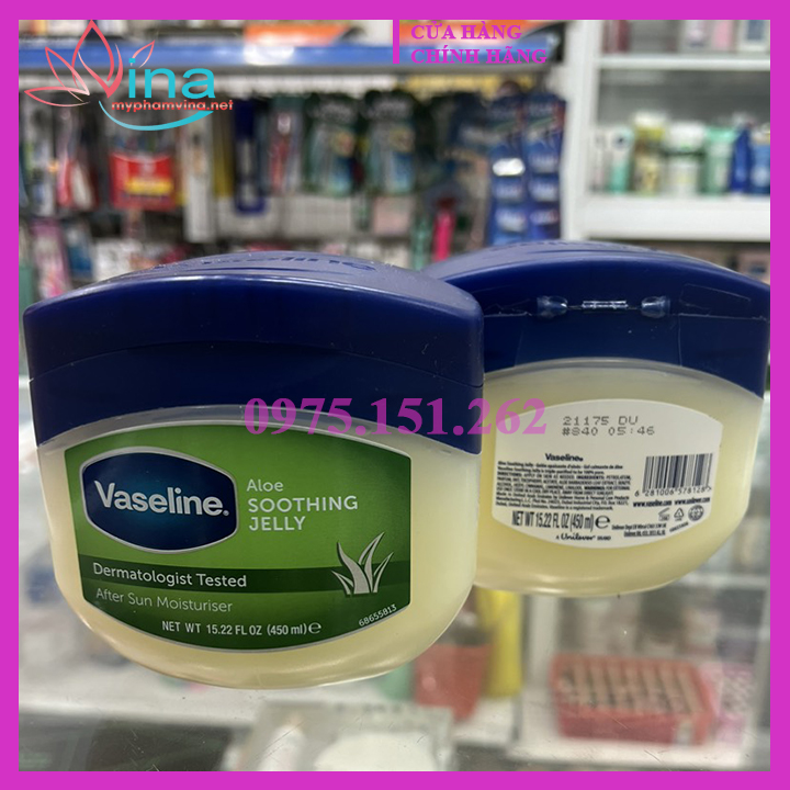 Sáp Dưỡng Ẩm Vaseline Aloe Soothing Jelly 450ml