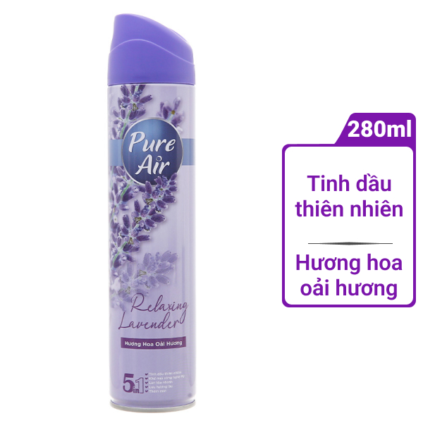 Xịt phòng Pure Air Hương hoa oải hương 280ml 1