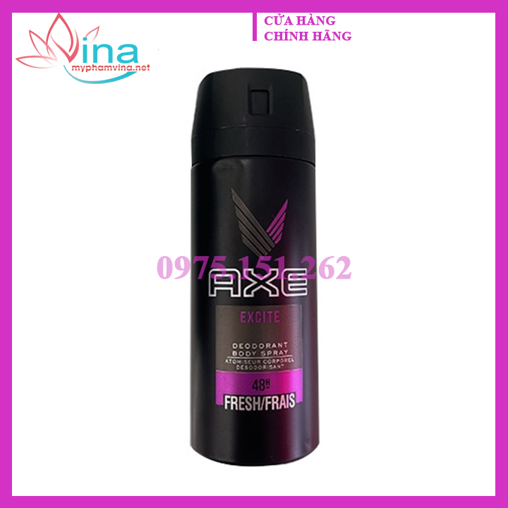 Xịt khử mùi toàn thân AXE Excite 48H Fresh 150ml