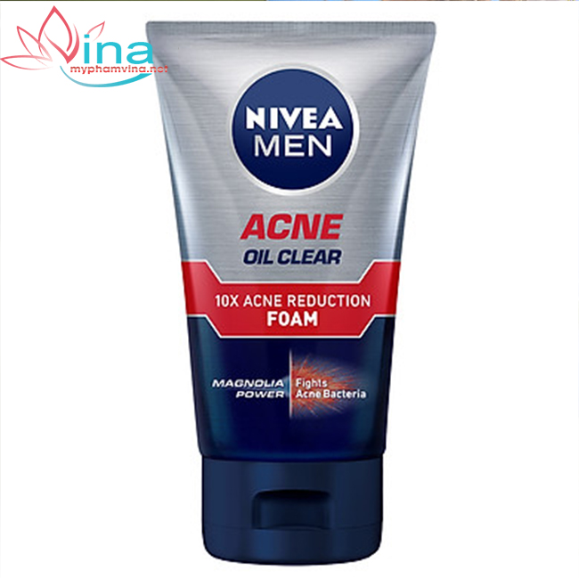 Sữa rửa mặt ngăn ngừa mụn và kiểm soát nhờn Nivea Men Acne Oil Clear (100g)