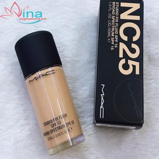 Kem Nền MAC NC25 Studio Fix Fluid SPF15 Chính Hãng 100%