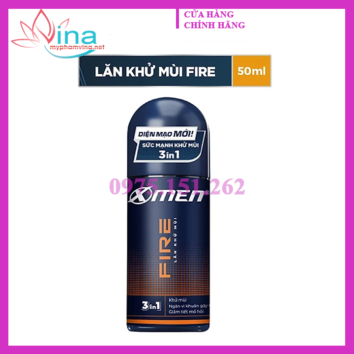 Lăn khử mùi XMen Fire mẫu mới 50ml