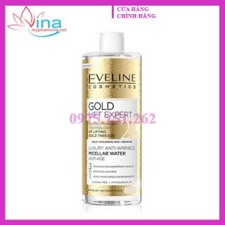 Nước tẩy trang Eveline Gold Lift Expert chống nhăn da 3 tác động 500ML 1