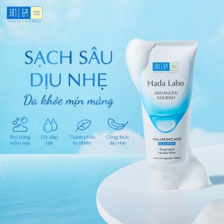 Kem Rửa Mặt Hada Labo Dưỡng Ẩm Tối Ưu Cho Mọi Loại Da Advanced Nourish Hyaluron Cleanser 80g 