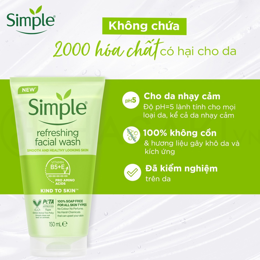 Sữa Rửa Mặt Simple Refreshing Facial Wash - 150ml 2