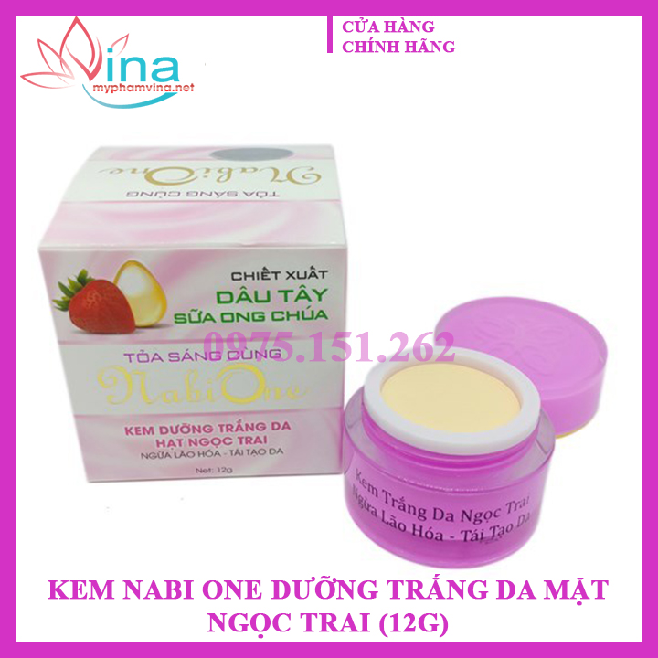 Kem Nabi One Dưỡng Trắng Da Mặt Ngọc Trai (12g)