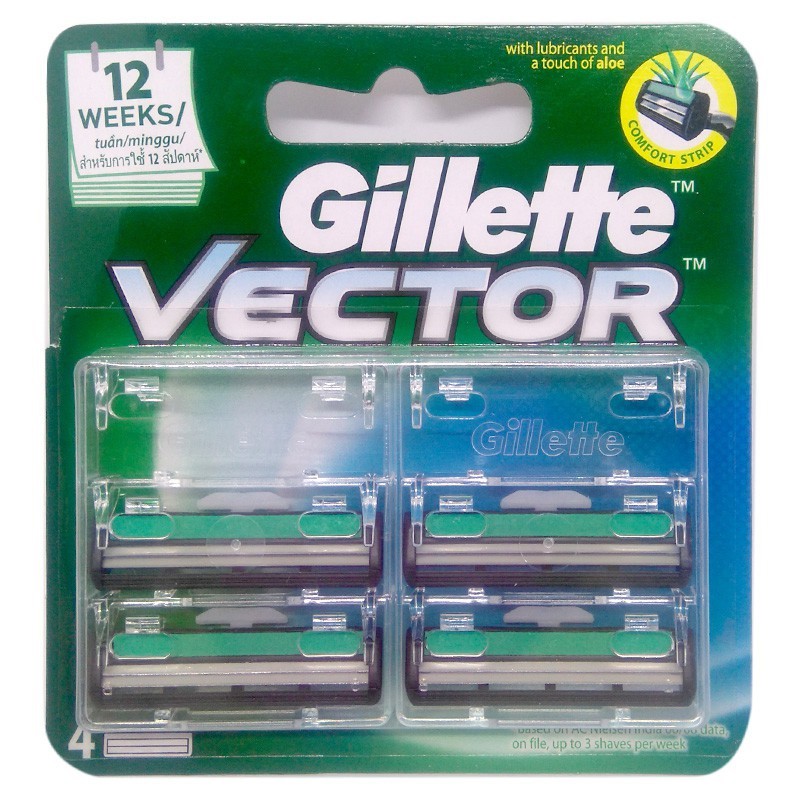 Lưỡi cạo râu Gillette Vector vĩ 4 cái 2