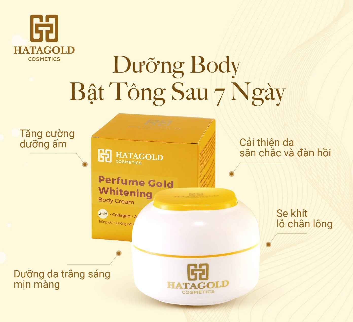 Kem Dưỡng Body Hatagold Bật Tông Sau 7 Ngày - Perfume Gold Whitening Body Cream - 250g 2