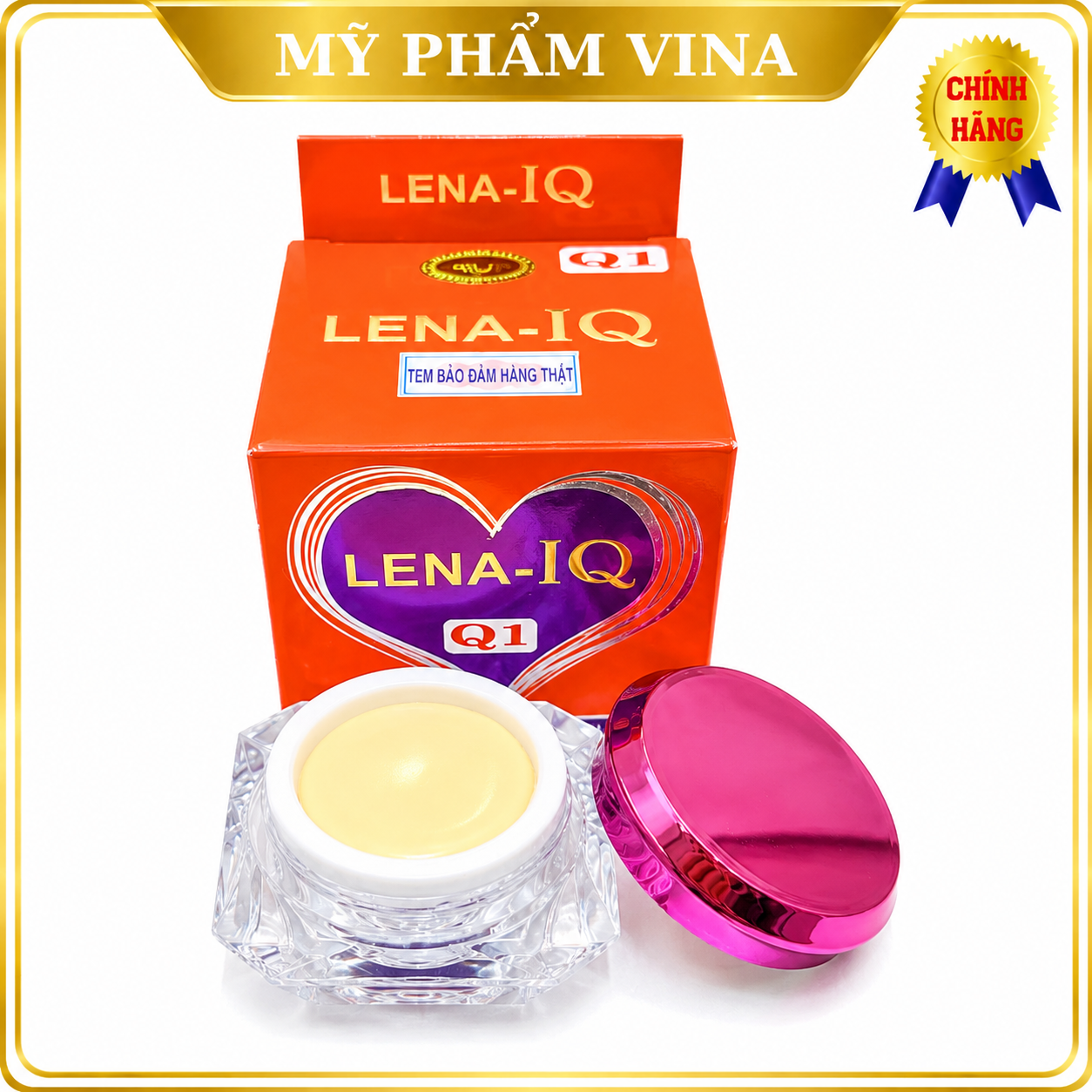 Kem LENA-IQ Q1 dưỡng trắng - Hồng da - Chống nắng - Lão hóa - Bảo vệ da (15g) 1