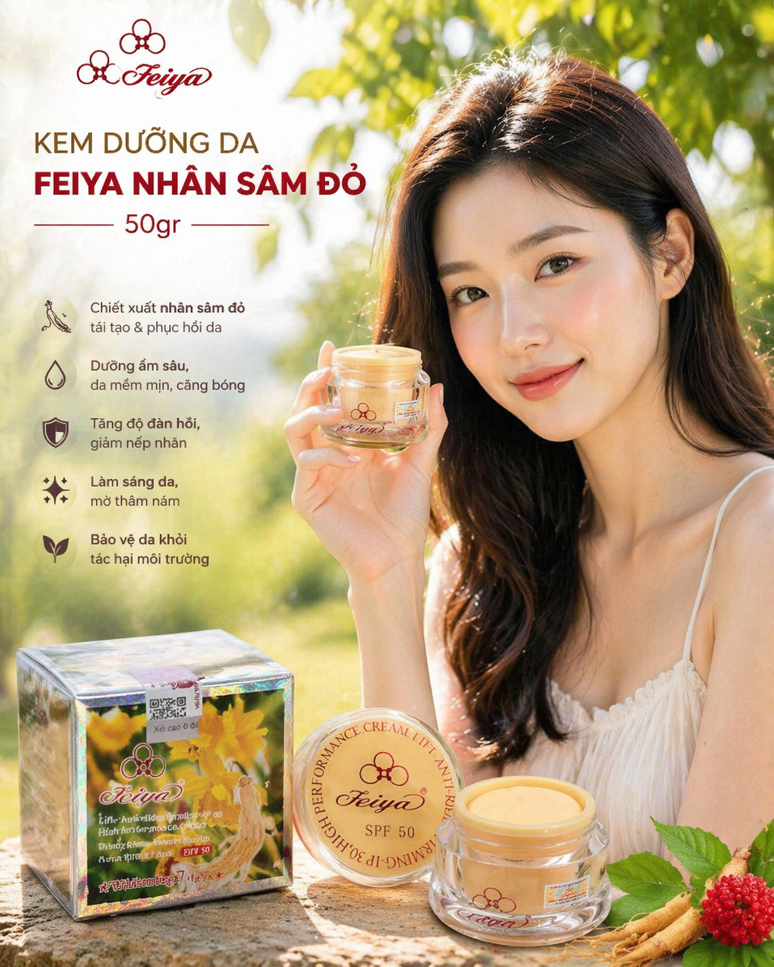 Kem Feiya Dưỡng Chống Lão Hóa Tinh Chất Nhân Sâm - 50g 2