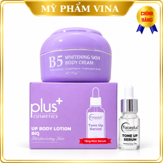 [TẶNG SERUM] Kem dưỡng trắng body Faceplus+ New B5 White Tone Up Body Lotion 150gr (tặng 2 mặt nạ faceplus)
