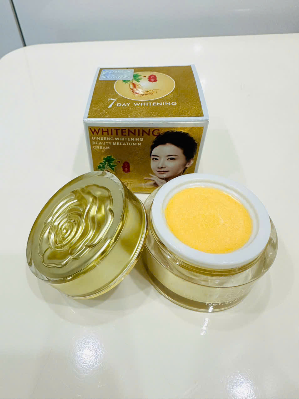 Kem nhân sâm trắng da sau 7 ngày whitening Lanxi Thái Lan 25gr (màu vàng BAN NGÀY)  1