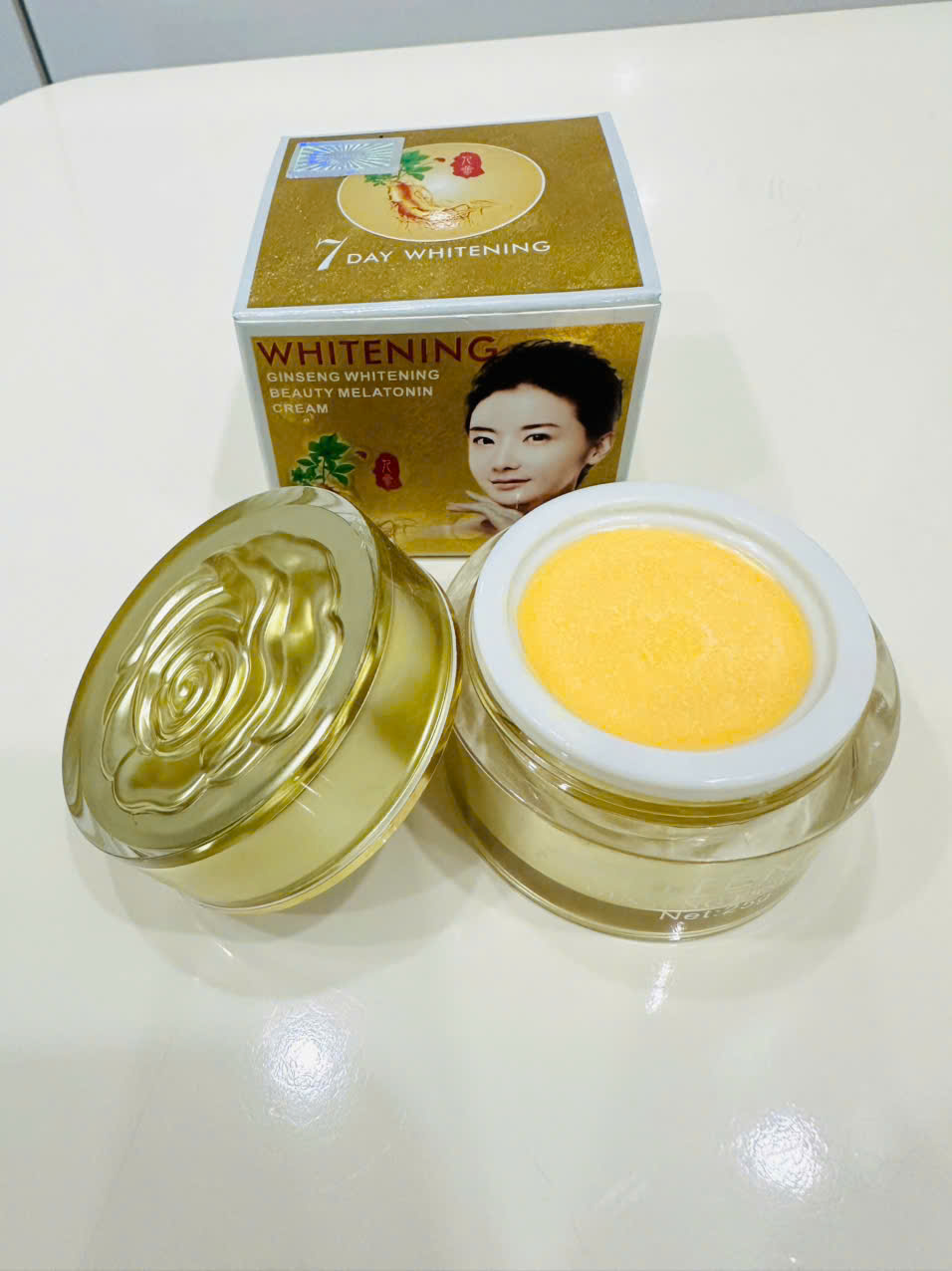 Kem nhân sâm trắng da sau 7 ngày whitening Lanxi Thái Lan 25gr (màu vàng BAN NGÀY)  2